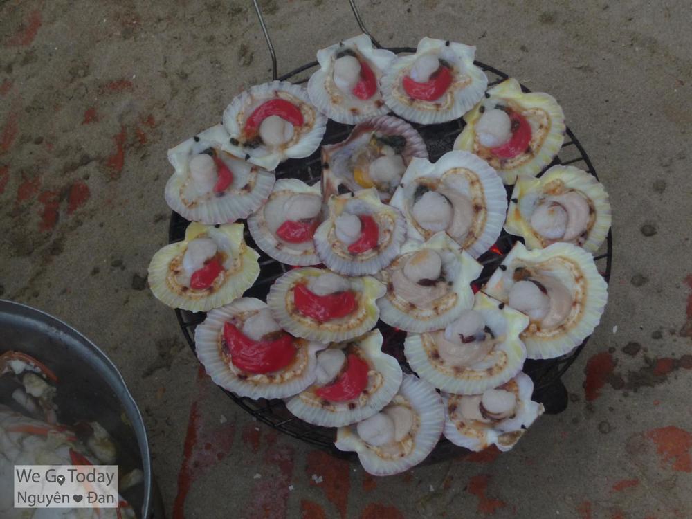 Sò điệp nướng mỡ hành