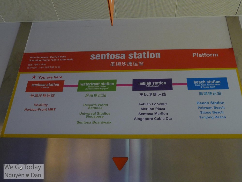 4 trạm tàu điện tại Sentosa