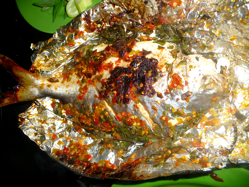 Cá chim nướng muối ớt