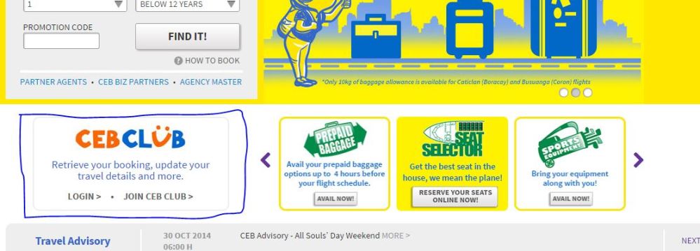 Đăng ký nhận khuyến mãi hãng cebu