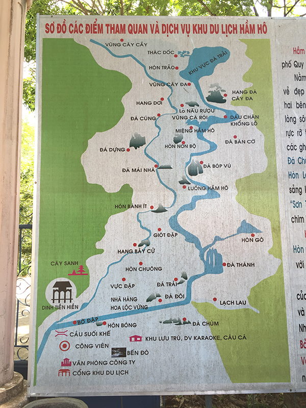 Bản đồ khu du lịch Hầm Hô thuộc thôn Phú Lâm, xã Tây Phú, huyện Tây Sơn, tỉnh Bình Định, cách Tp. Qui Nhơn khoảng 50km