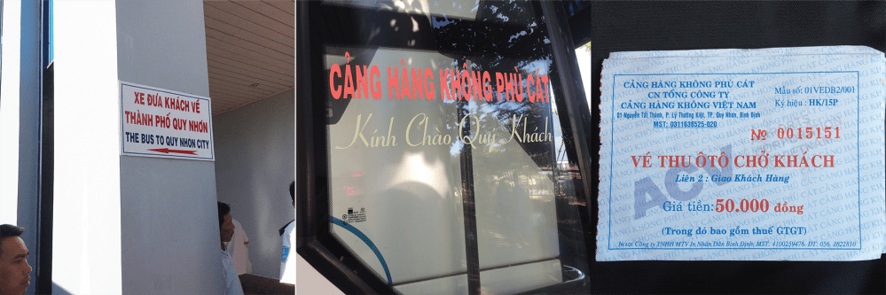 Xe từ sân bay vào trung tâm Tp. Qui Nhơn