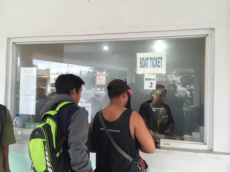 Quầy bán vé tàu + terminal fee + environment fee