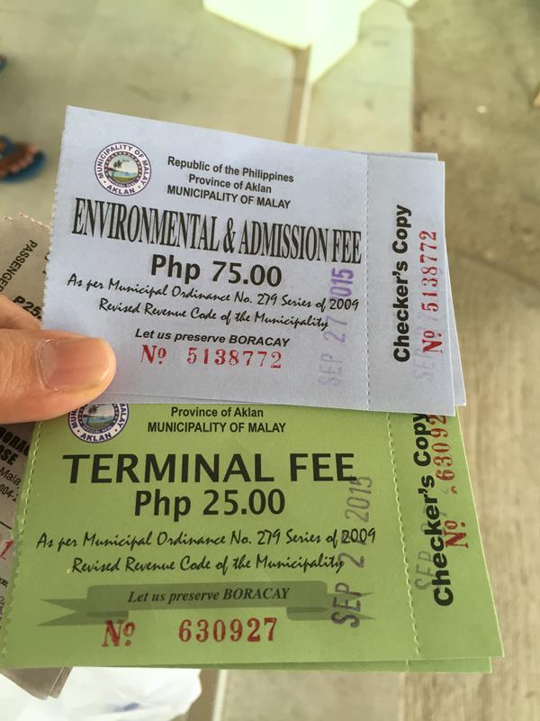 Terminal fee + environment fee