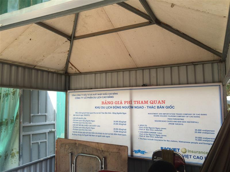 Giá vé Thác Bản Giốc