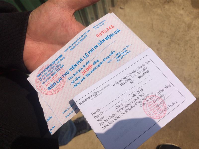 Giá vé Thác Bản Giốc