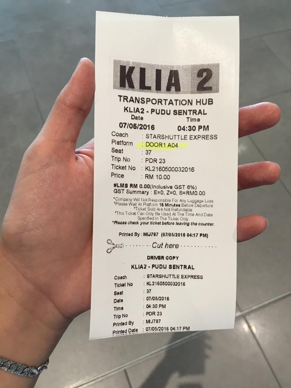 Vé xe buýt vào thành phố KL