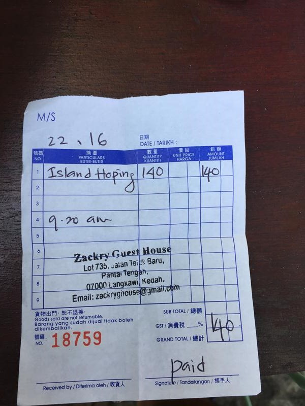 Giá vé Island Hoping