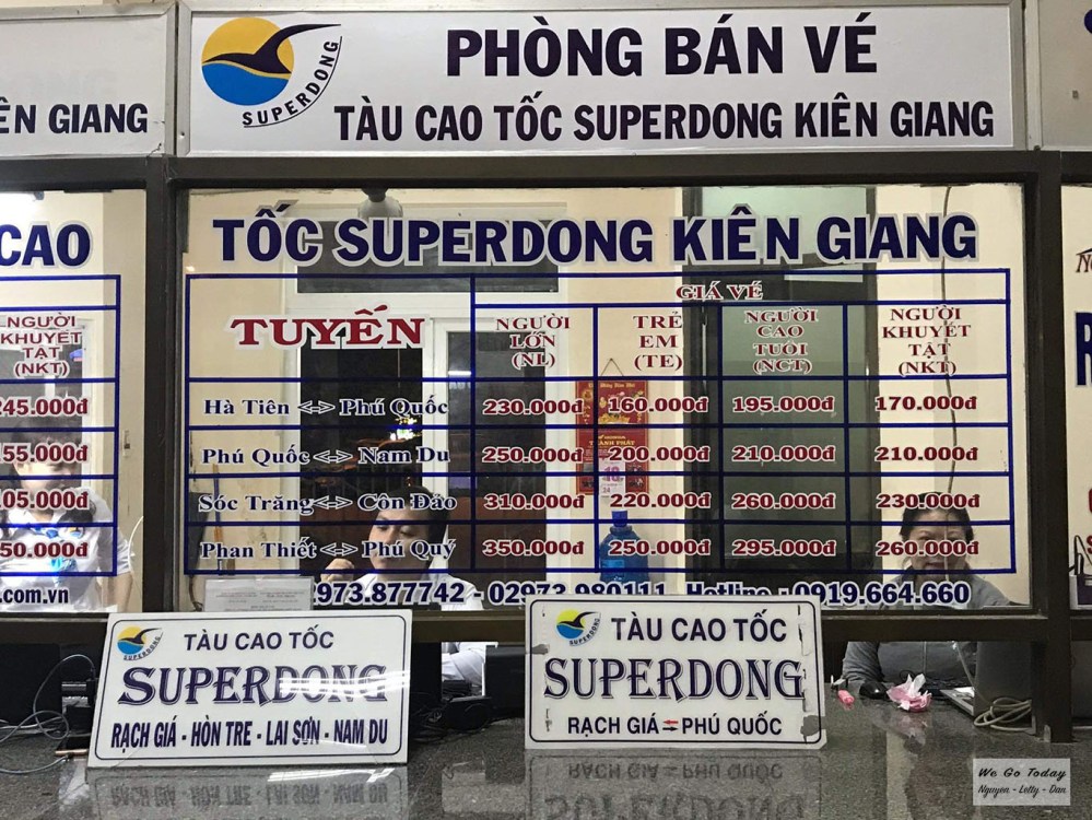 Quầy vé tàu Superdong ở Kiên Giang