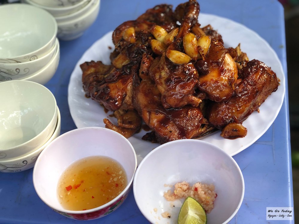 Gà hấp mắm tỏi